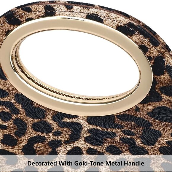 Clutch Purses for Women Cut Out Handle Clutch PU Leather/Straw Evening Bag for W - Picture 7 of 9